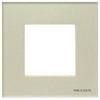 Рамка универсальная ABB Niessen Zenit 1-м. 2 мод. N2271 CP стекло жемчужное картинка